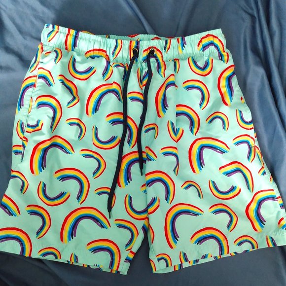 Rainbow Pride Swim Trunks - Picture 1 of 3